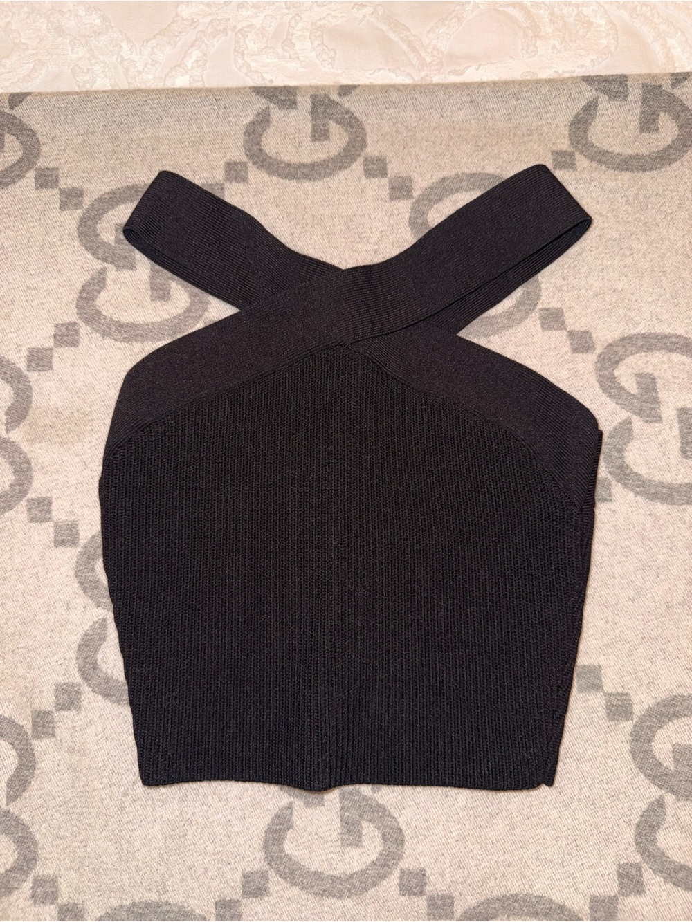 Babaton Sculpt Knit Crop Criss Cross Tank - Picture 2 of 7